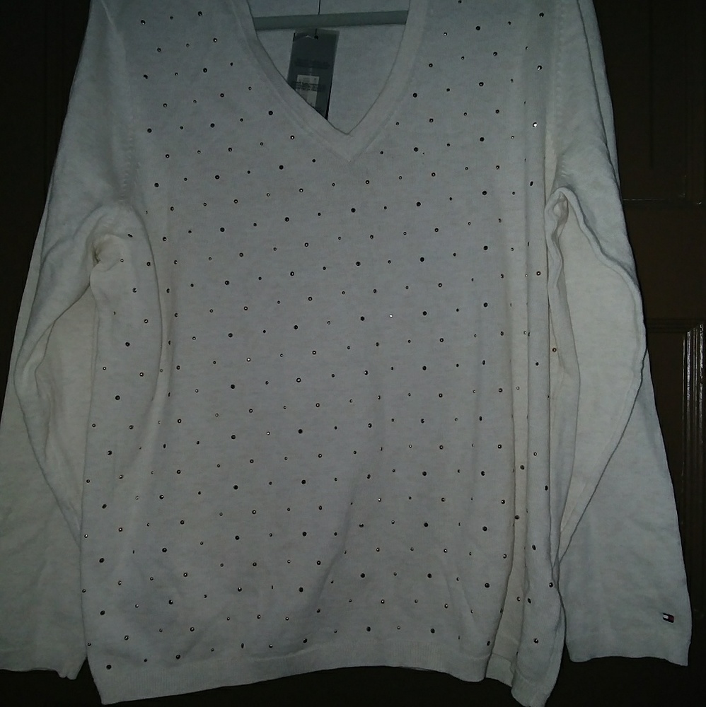 Tommy Hilfiger v neck sweater 100% cotton